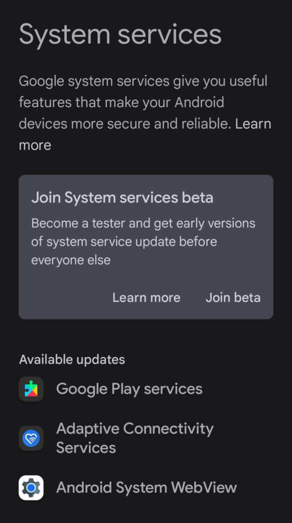Sysytem Update Google Aprile 2026