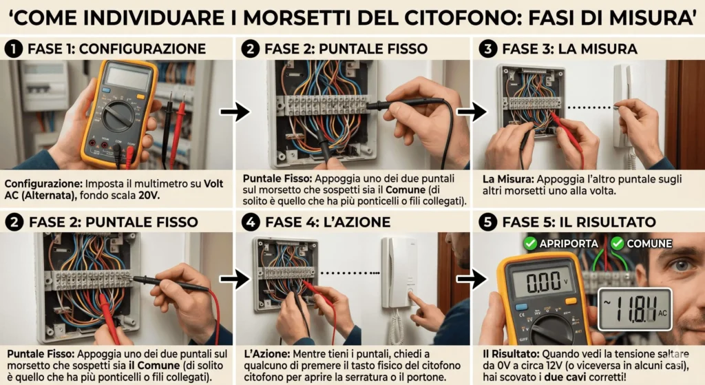 Guida ricerca morsetti citofono
