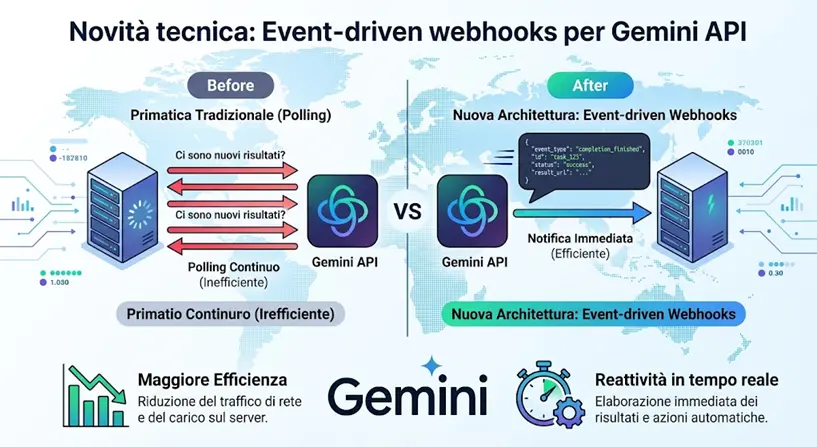 Gemini API event drive webhooks