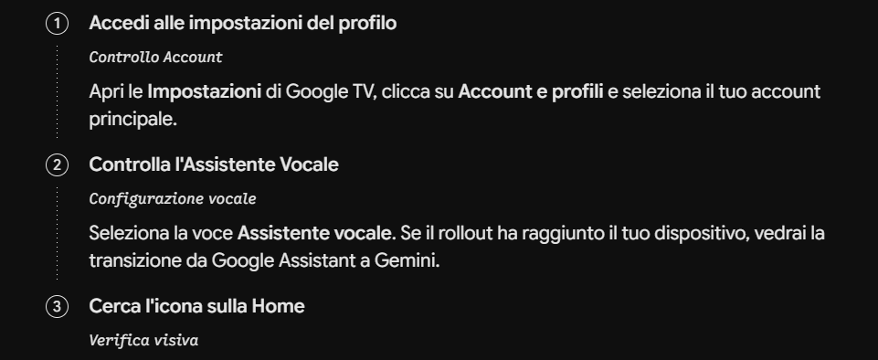 - Verifica Gemini su Google TV