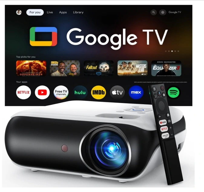 Dispositivo Smart Projector – Videoproiettore Google TV con Audio Dolby
